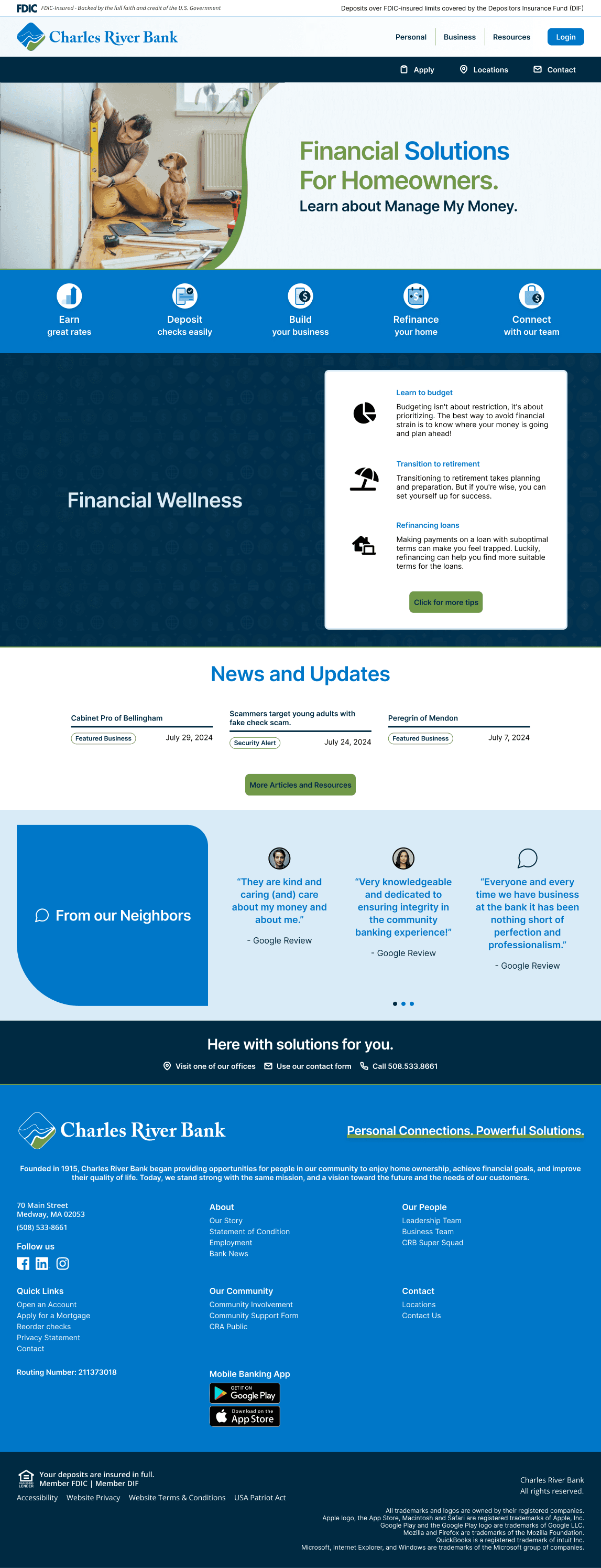 Homepage — desktop