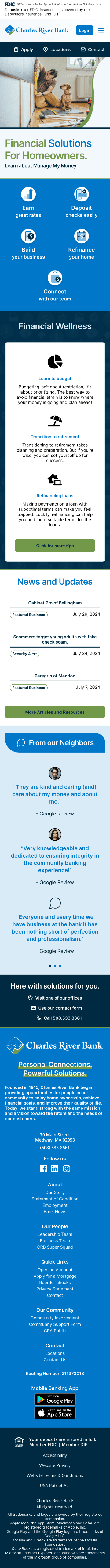 Homepage — mobile
