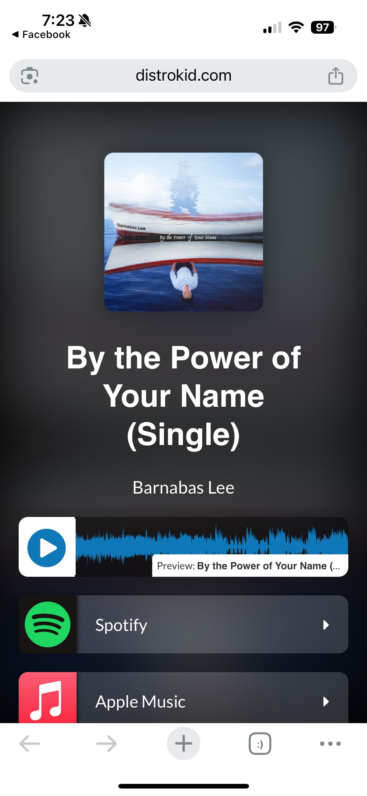 By the Power of Your Name on DistroKid streaming distribution