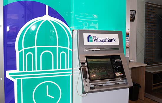 Village Bank ATM branding